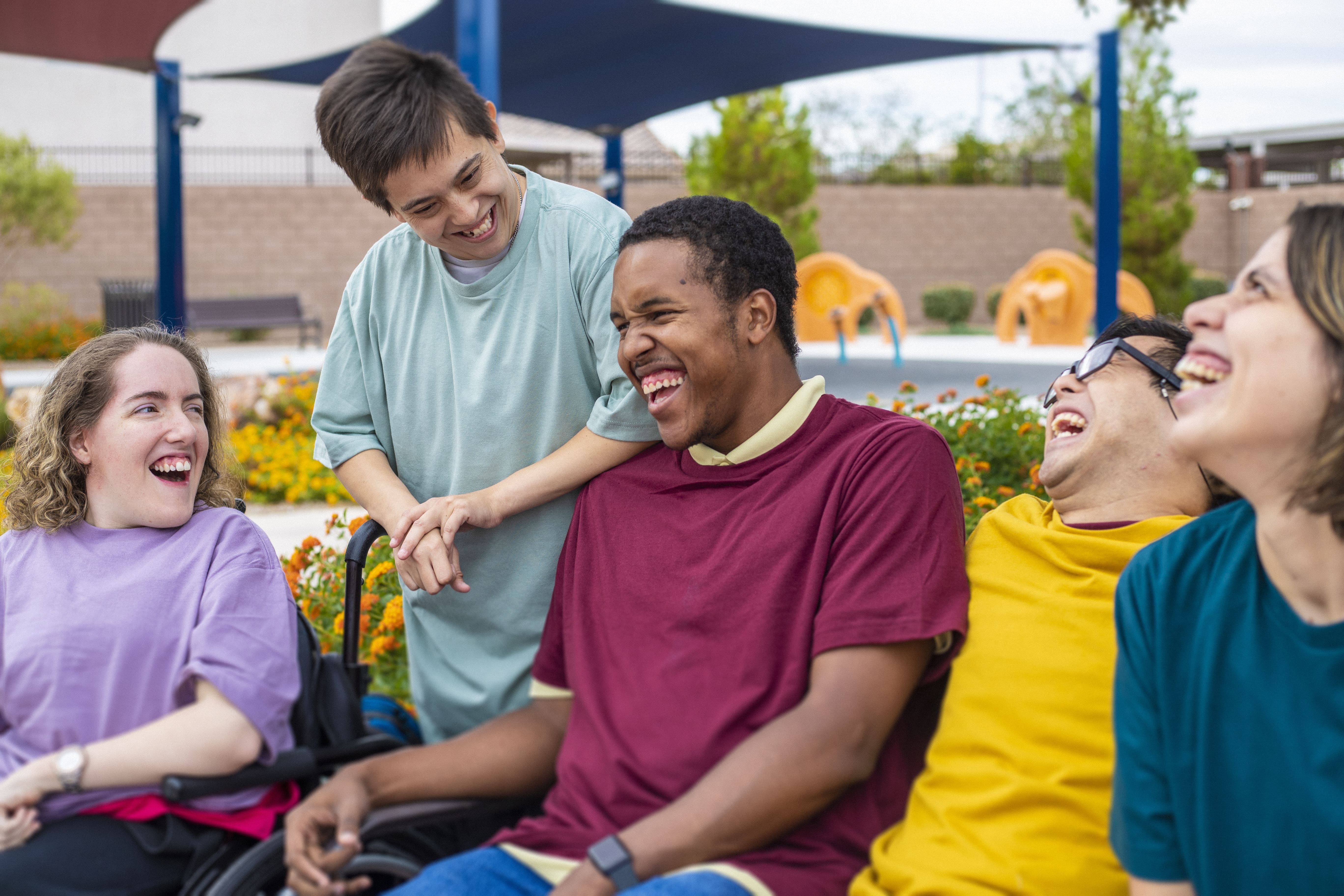Community participation outing in a public setting